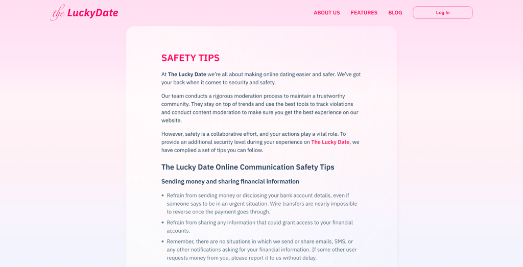 Is TheLuckyDate safe? Safety tips to use the site